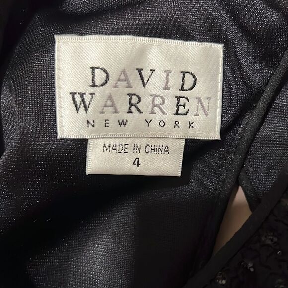 David Warren NY NWT black sparkly sleeveless zip back keyhole lined sheath dress - Picture 6 of 13